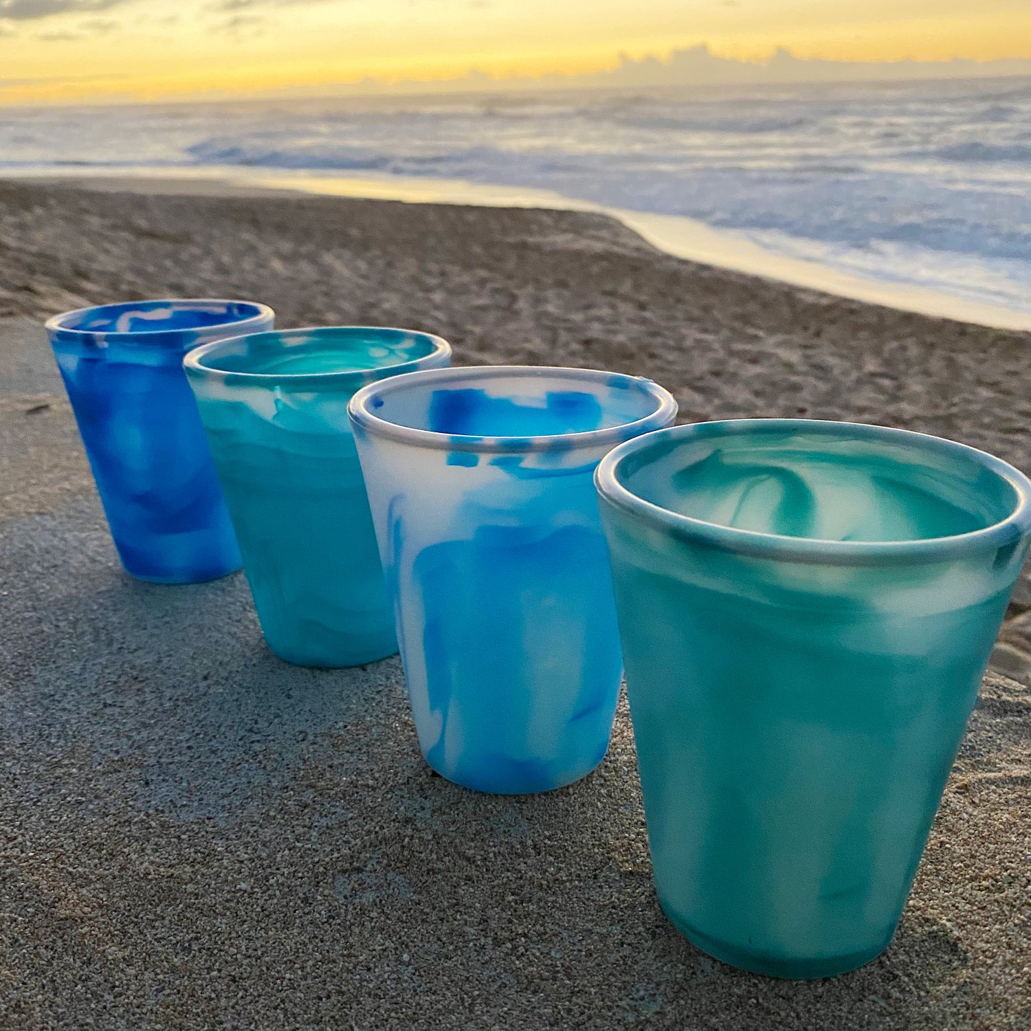 Ocean Swirl Stackable Silicone Cup, 20oz