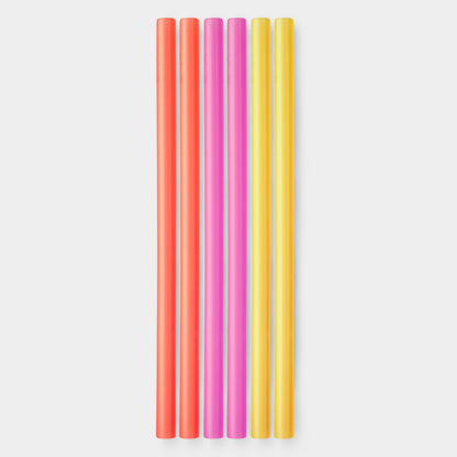 8&quot; Reusable Silicone Straw, 6pk